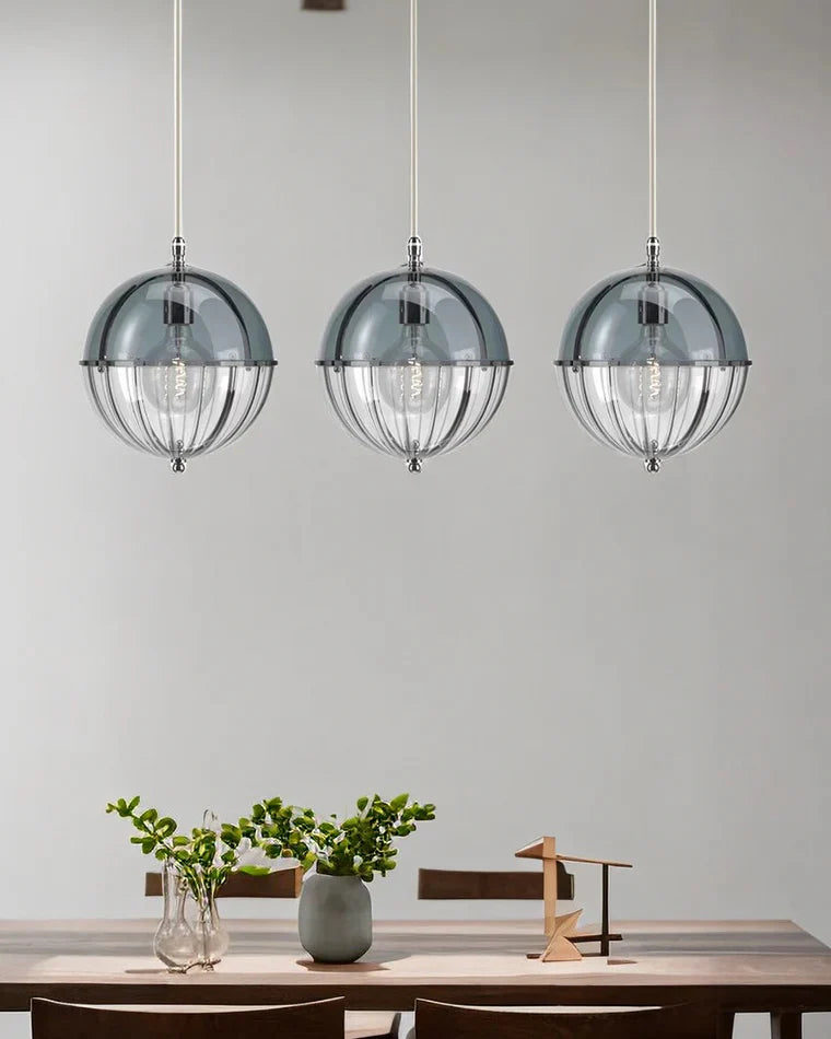 Grafton Glass Globe Pendant Light – Double Glass Designer Hanging Lamp (E27 LED)