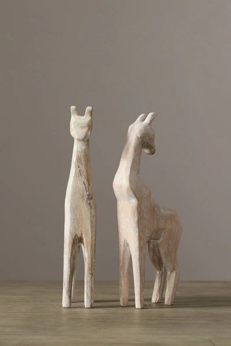 Giraffe Wood Sculpture