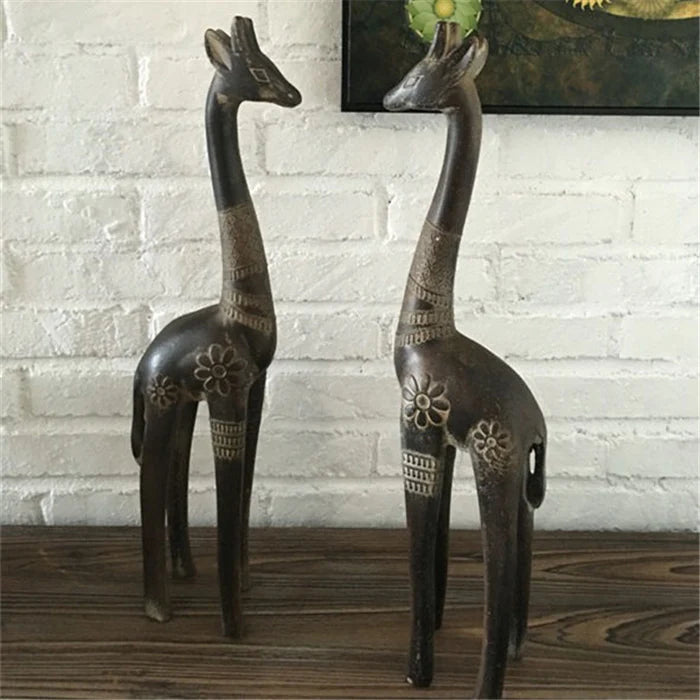 Giraffe Wood Sculpture