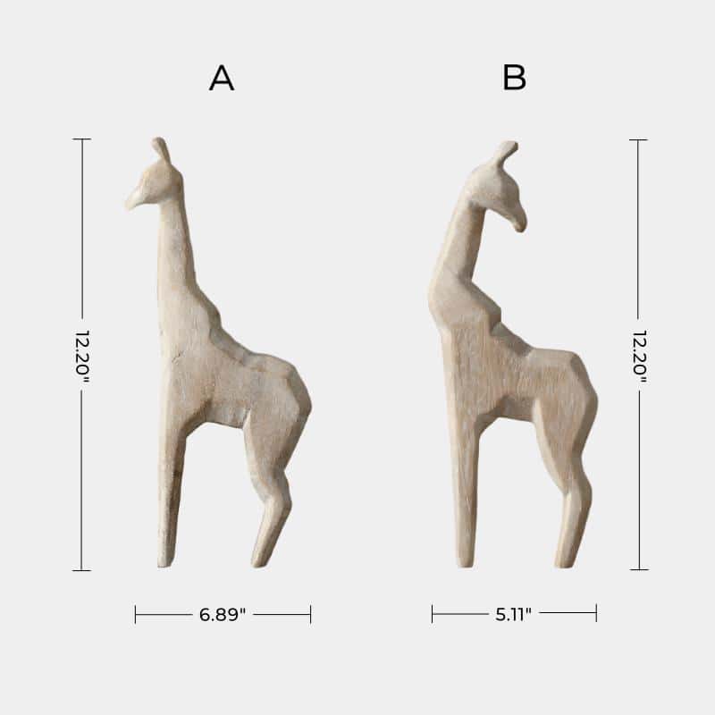 Giraffe Wood Sculpture
