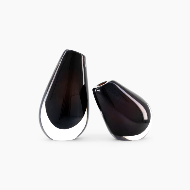 Obsidian Duo Vase Set
