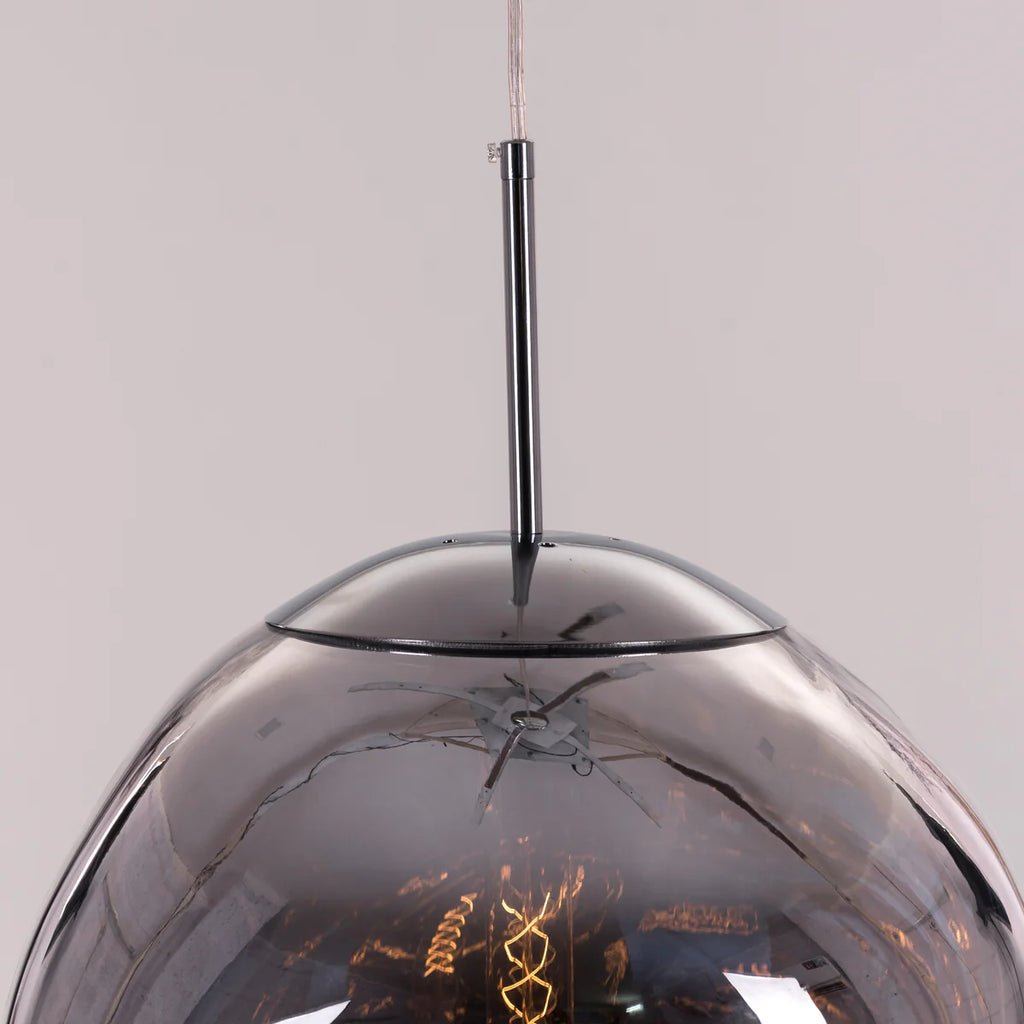 Ongoing Love (Large, Chrome, Smokey Grey) Glass Pendant Light