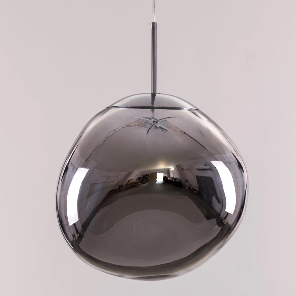 Ongoing Love (Large, Chrome, Smokey Grey) Glass Pendant Light