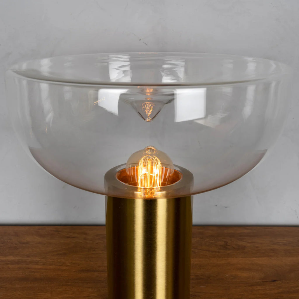 Bonfire (Gold) Clear Glass Table Lamp