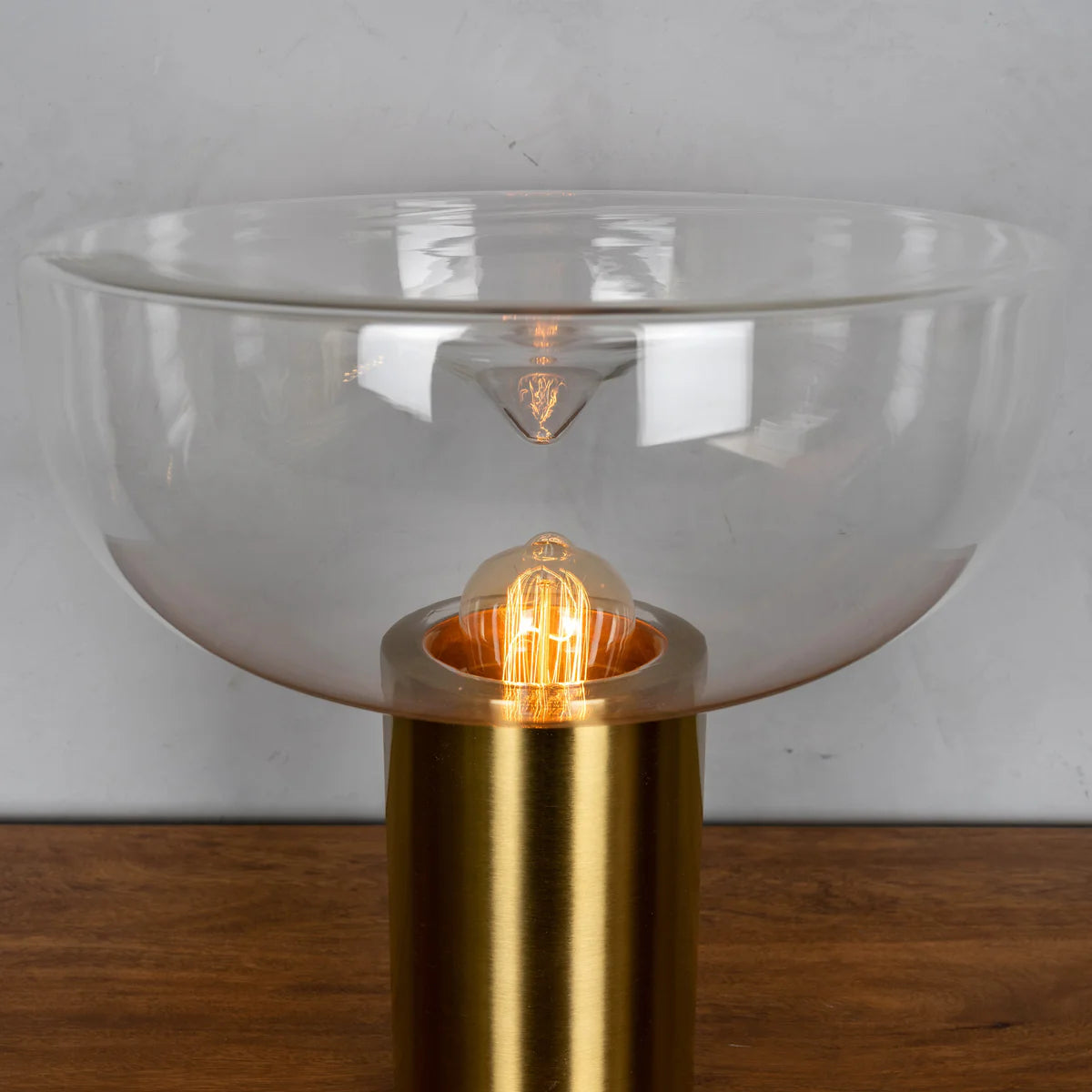 Bonfire (Gold) Clear Glass Table Lamp