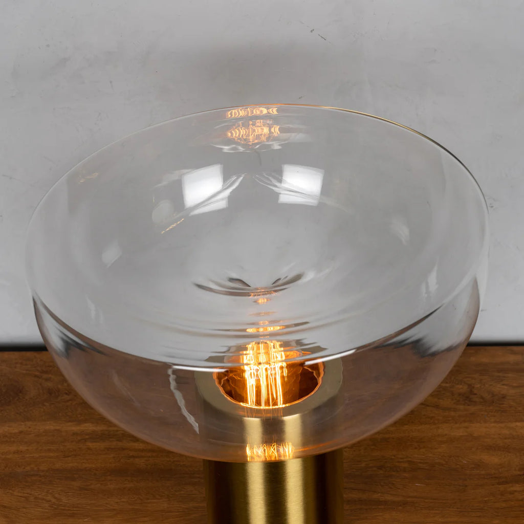 Bonfire (Gold) Clear Glass Table Lamp