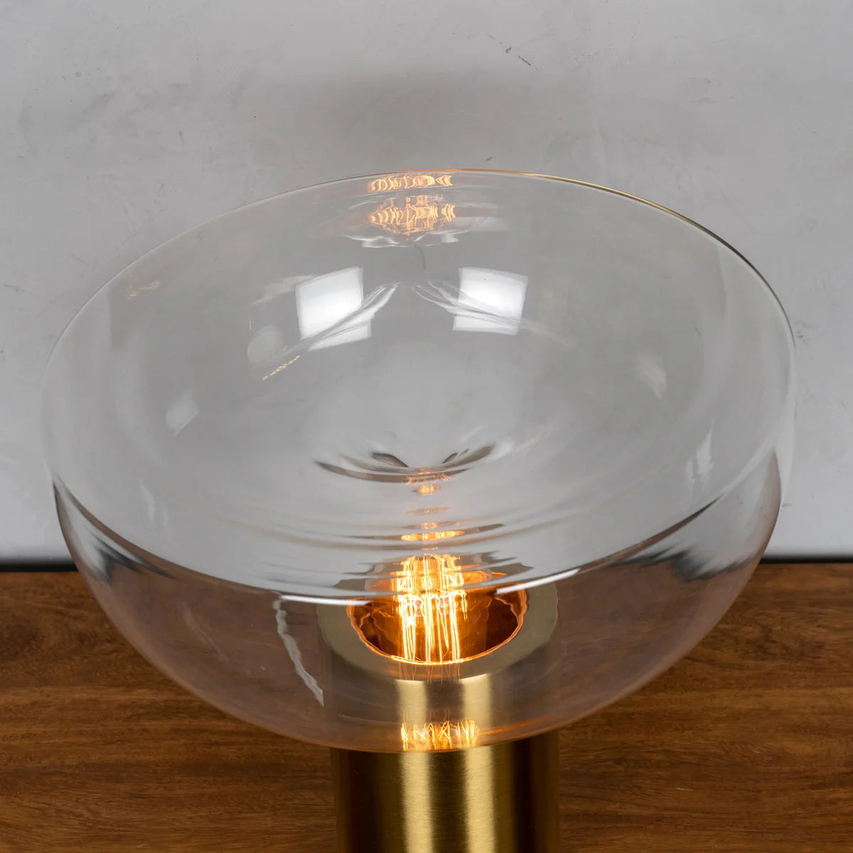Bonfire (Gold) Clear Glass Table Lamp