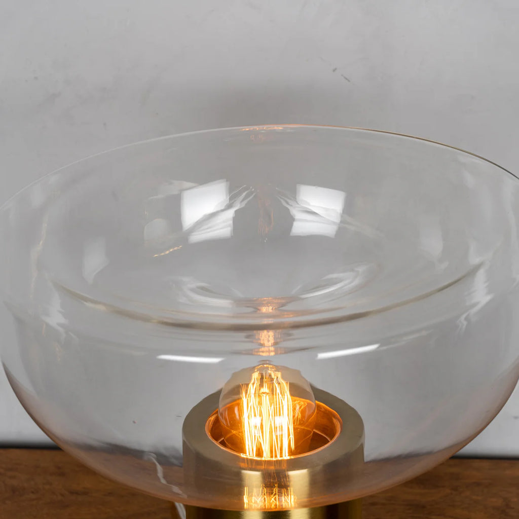 Bonfire (Gold) Clear Glass Table Lamp