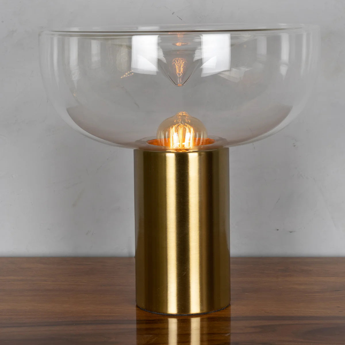 Bonfire (Gold) Clear Glass Table Lamp