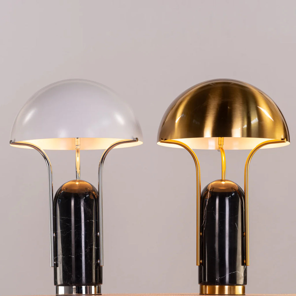 Painkiller (Black, Gold) Marble Table Lamp