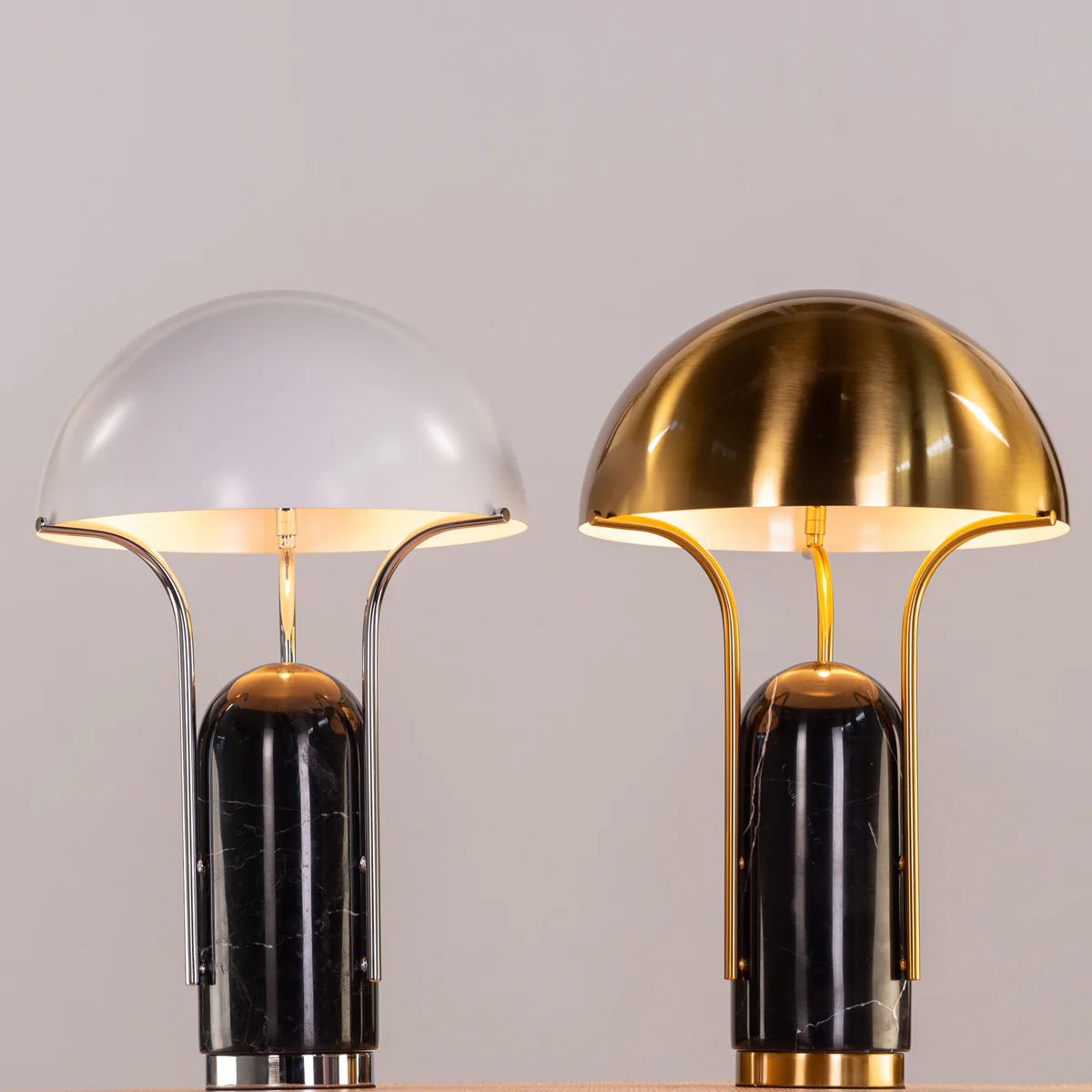 Painkiller (Black, Gold) Marble Table Lamp