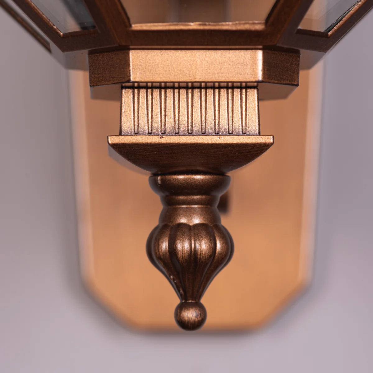 Townhouse (Antique Gold) Clear Glass Outdoor Covered Wall Light