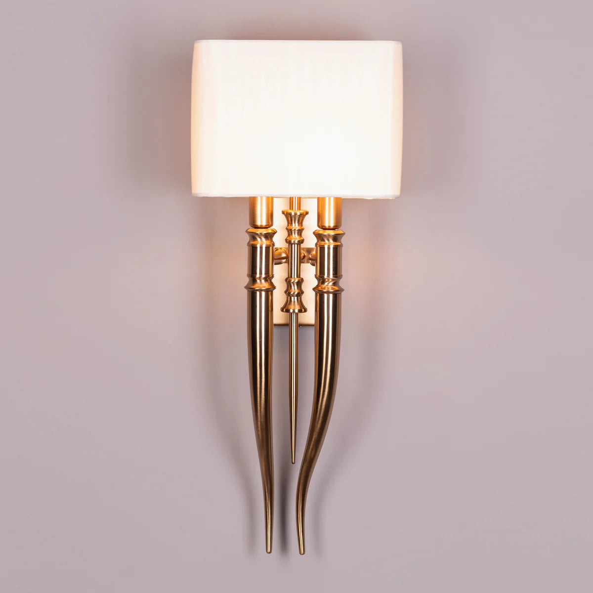 Sunpetal (Gold, White) Fabric Wall Light