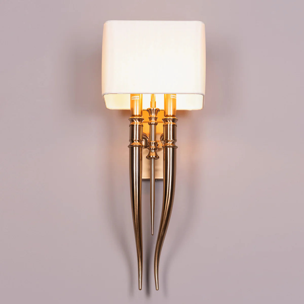 Sunpetal (Gold, White) Fabric Wall Light