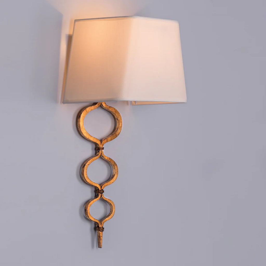 Sunlit (Cream, Gold, Foil Finish) Wall Light