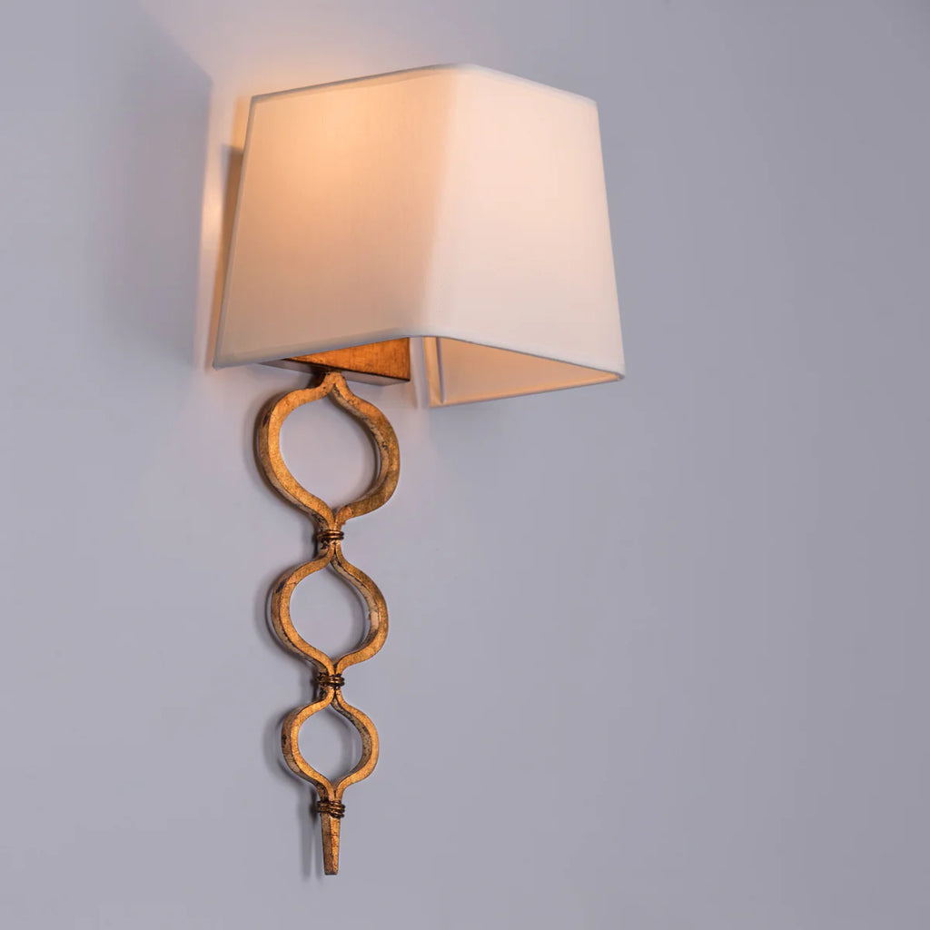 Sunlit (Cream, Gold, Foil Finish) Wall Light
