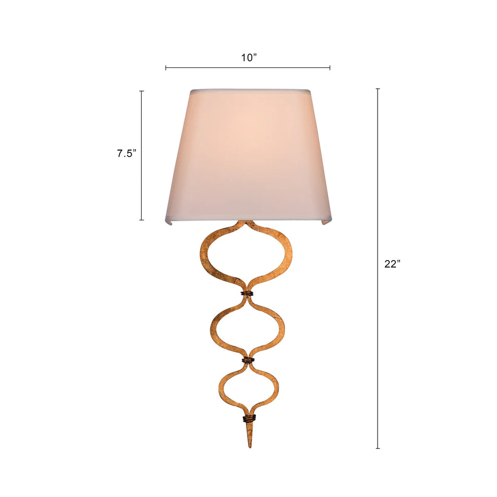 Sunlit (Cream, Gold, Foil Finish) Wall Light