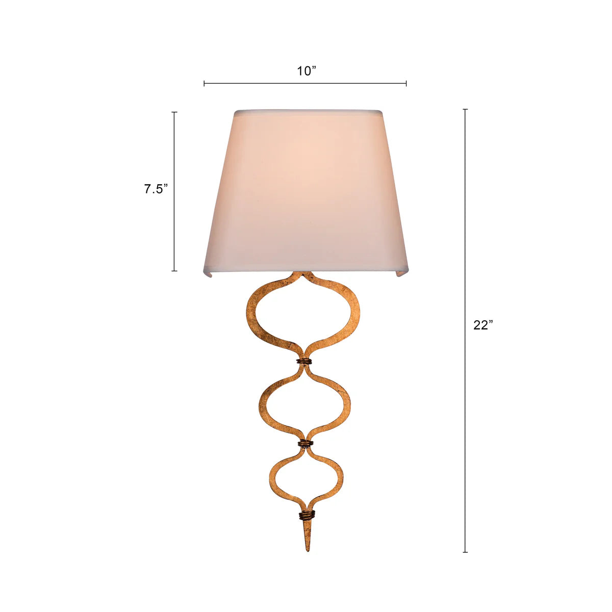 Sunlit (Cream, Gold, Foil Finish) Wall Light